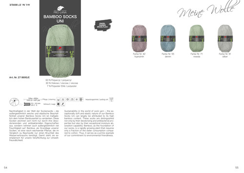 Pro lana bamboo socks uni - lana,