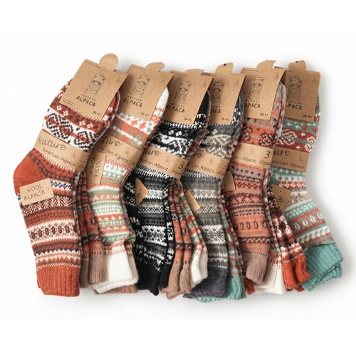 3er pack alpakawolle socken - alpakawolle,